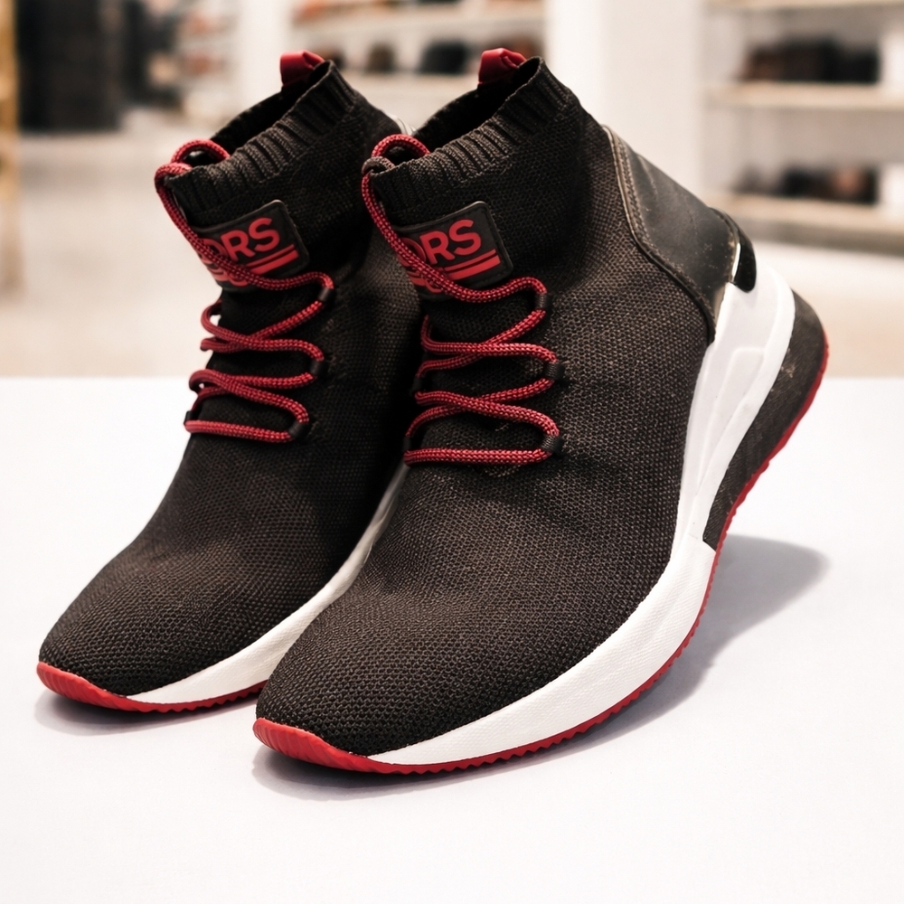 Michael Kors Black and Red Women's Sneakers